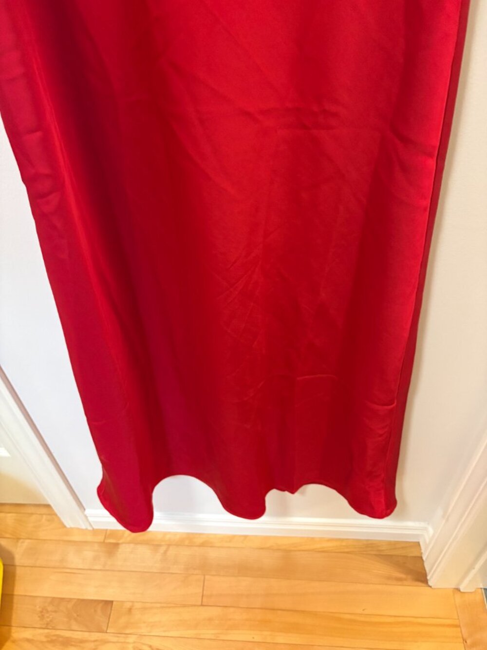 Red Lace-Trim Maxi Slip Dress - Picture 5 of 13